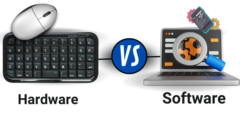 Difference between hardware and software