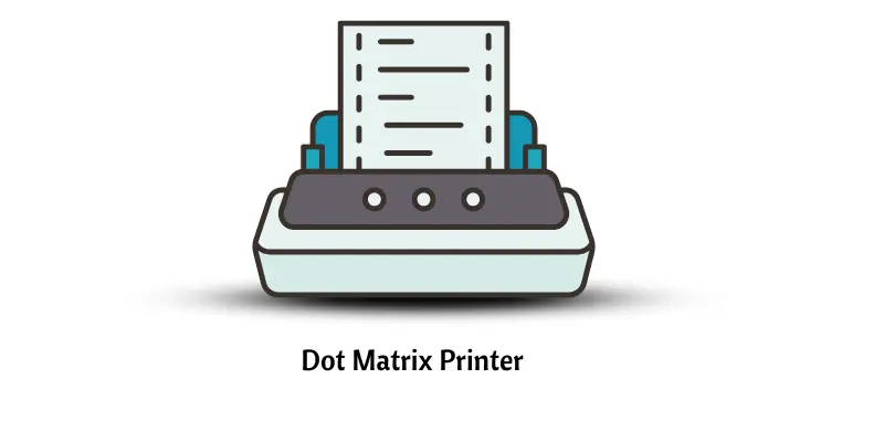 A dot matrix printer printing a document.