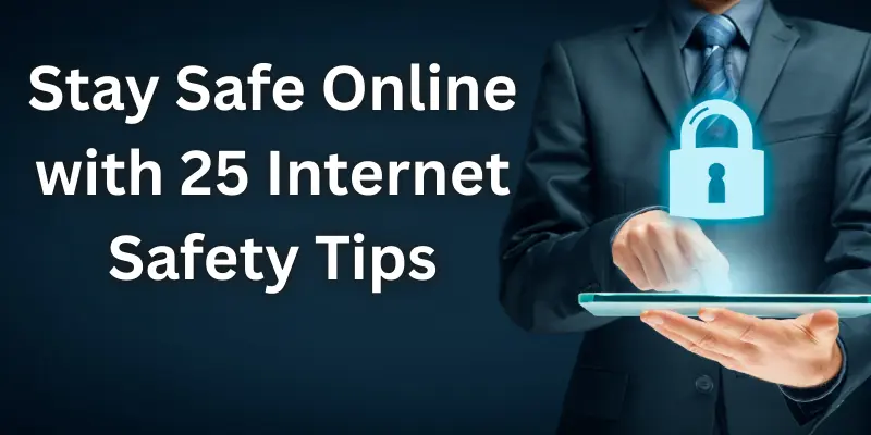 25 internet safety tips image.