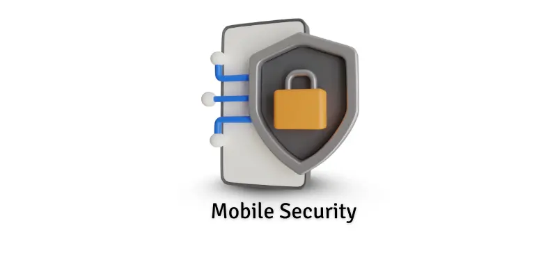 The image of mobile security show lock on mobile screen.