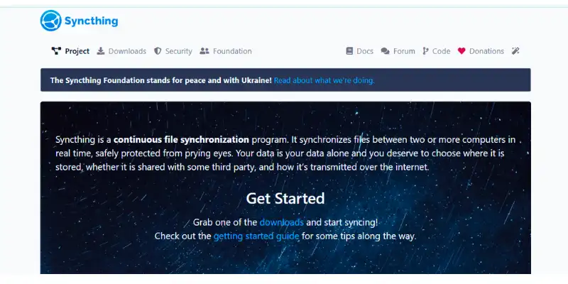 syncthing interface image Syncthing interface image.